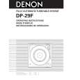DENON DP-29F Owners Manual