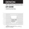 DENON DP-500M Owners Manual